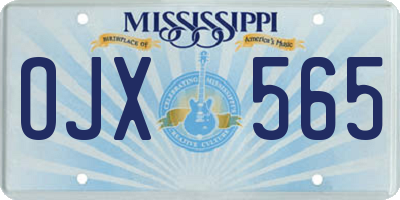 MS license plate OJX565