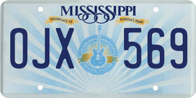 MS license plate OJX569