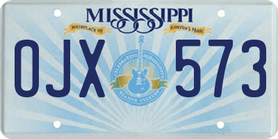 MS license plate OJX573