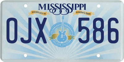 MS license plate OJX586
