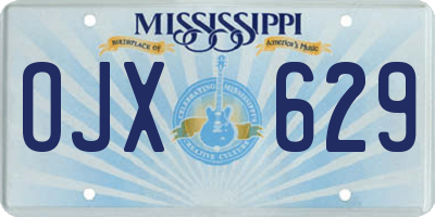 MS license plate OJX629