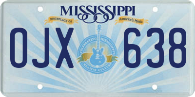 MS license plate OJX638