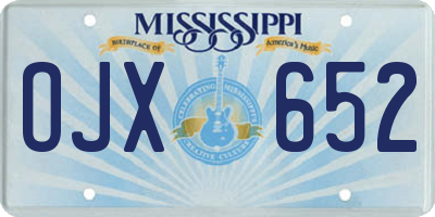 MS license plate OJX652
