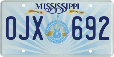 MS license plate OJX692