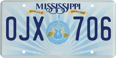 MS license plate OJX706