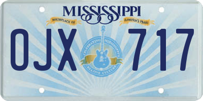 MS license plate OJX717