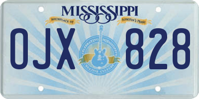 MS license plate OJX828