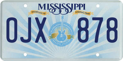 MS license plate OJX878