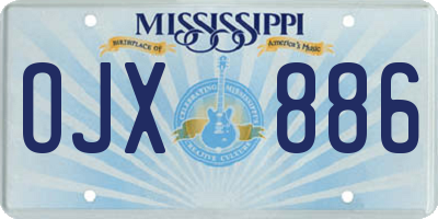 MS license plate OJX886