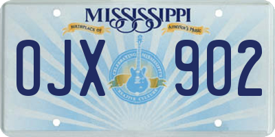MS license plate OJX902