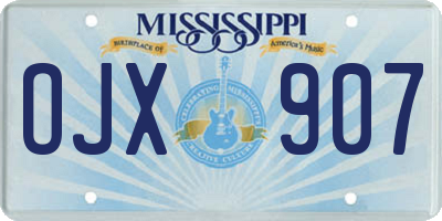 MS license plate OJX907