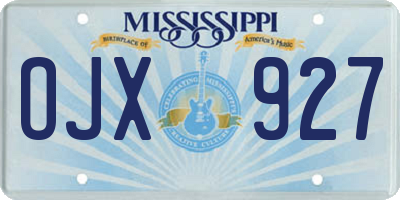 MS license plate OJX927