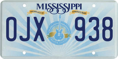 MS license plate OJX938