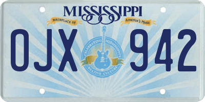 MS license plate OJX942
