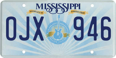 MS license plate OJX946