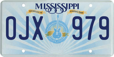 MS license plate OJX979
