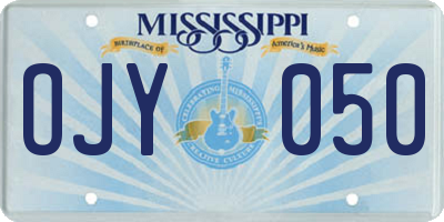 MS license plate OJY050