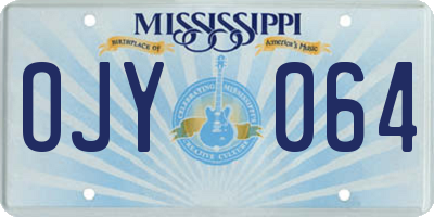MS license plate OJY064