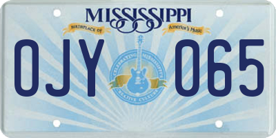 MS license plate OJY065