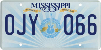 MS license plate OJY066