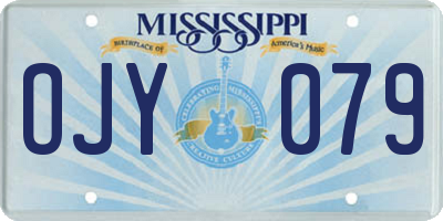 MS license plate OJY079