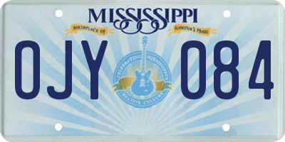 MS license plate OJY084