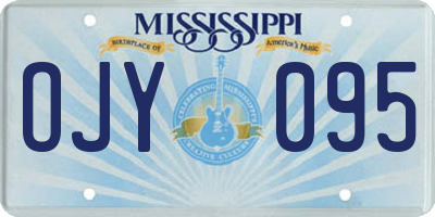 MS license plate OJY095
