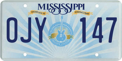MS license plate OJY147