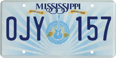 MS license plate OJY157