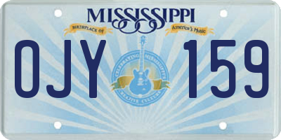 MS license plate OJY159