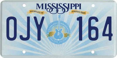 MS license plate OJY164
