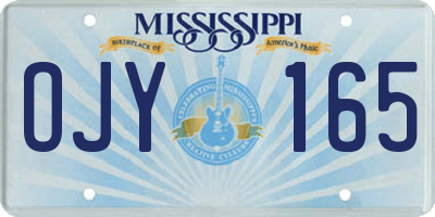 MS license plate OJY165