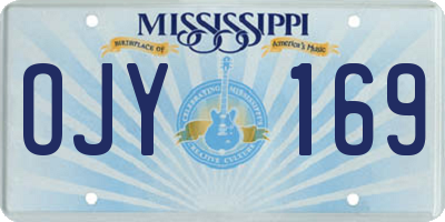 MS license plate OJY169