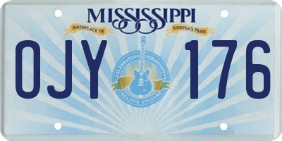 MS license plate OJY176