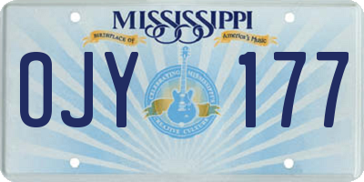 MS license plate OJY177
