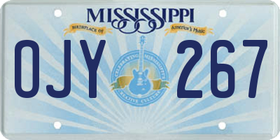 MS license plate OJY267