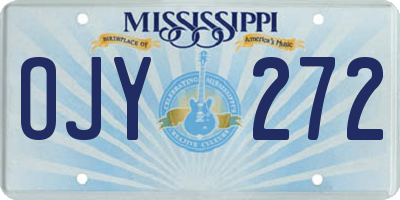MS license plate OJY272