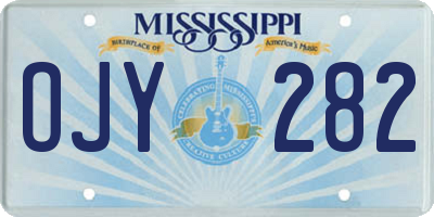 MS license plate OJY282