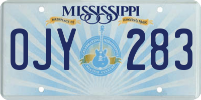 MS license plate OJY283