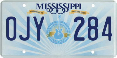 MS license plate OJY284