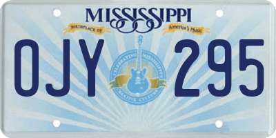 MS license plate OJY295