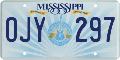 MS license plate OJY297