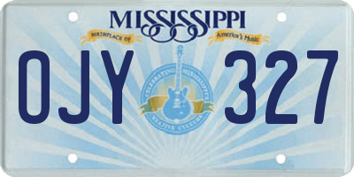 MS license plate OJY327