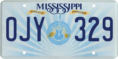 MS license plate OJY329
