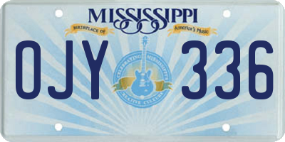 MS license plate OJY336