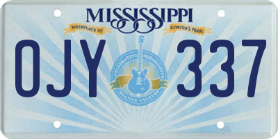 MS license plate OJY337