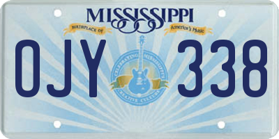 MS license plate OJY338