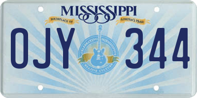 MS license plate OJY344
