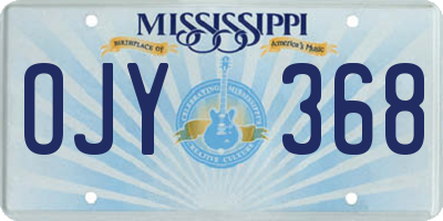 MS license plate OJY368