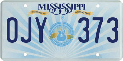 MS license plate OJY373